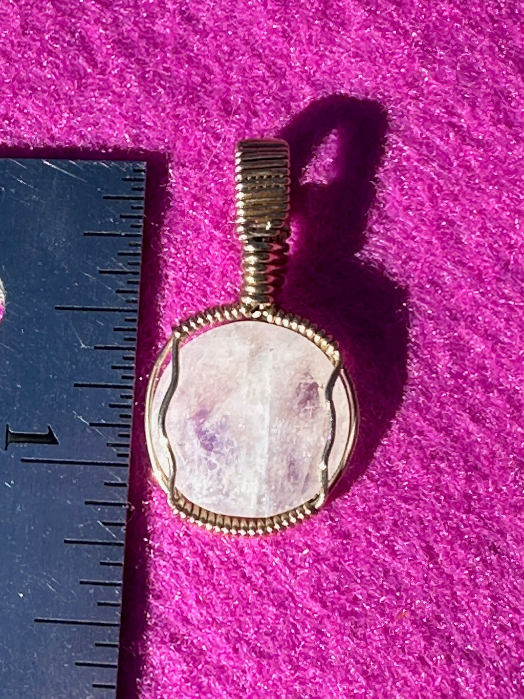 “Lunar Veil” — Handmade Moonstone Pendant