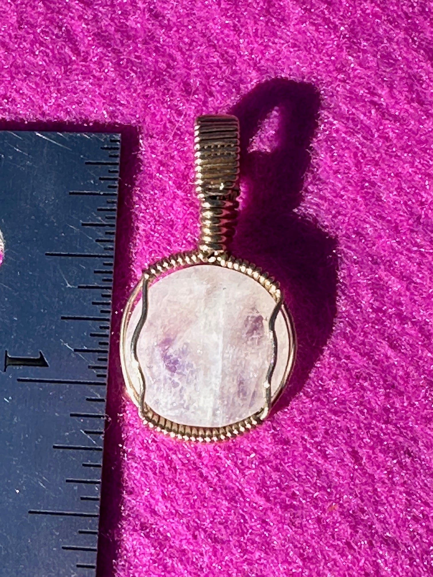 “Lunar Veil” — Handmade Moonstone Pendant