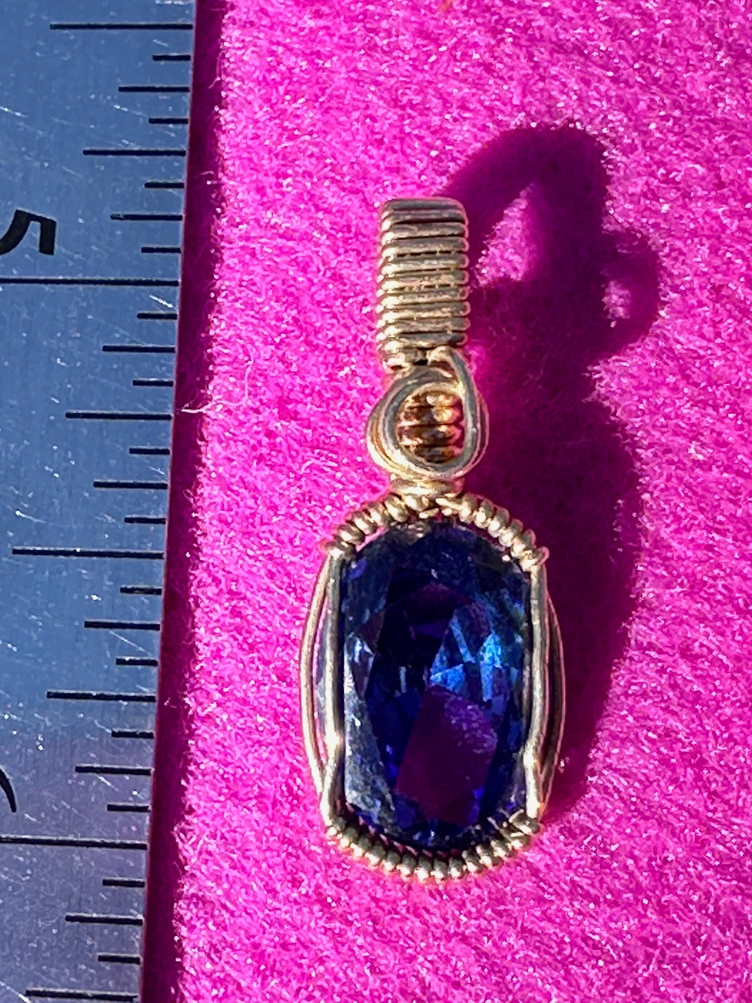 “Starborn Echo” — Blue Sapphire Pendant